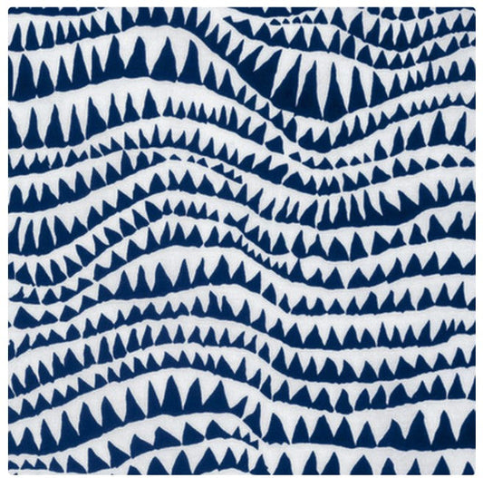 Shark Teeth Blue Brandon Mably Free Spirit Fabrics Cotton Fabric