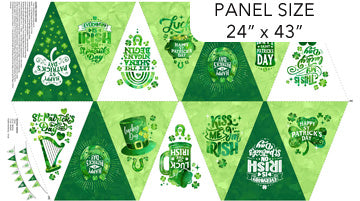 Shenanigans Buntin Panel 24" White Deborah Edwards Emily Wenk Northcott Cotton Fabric NC-C28644-10