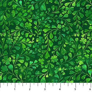 Shenanigans Sham Trail Dark Green Deborah Edwards Emily Wenk Northcott Cotton Fabric NC-DP28641-78