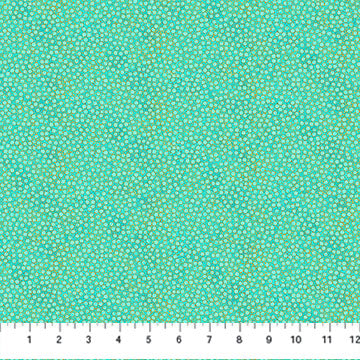 Shimmer Basics Metallic Tiny Dots Lagoon Turquoise Deborah Edwards Northcott Cotton Fabric NC-27898M-66 | US Fabric Shop