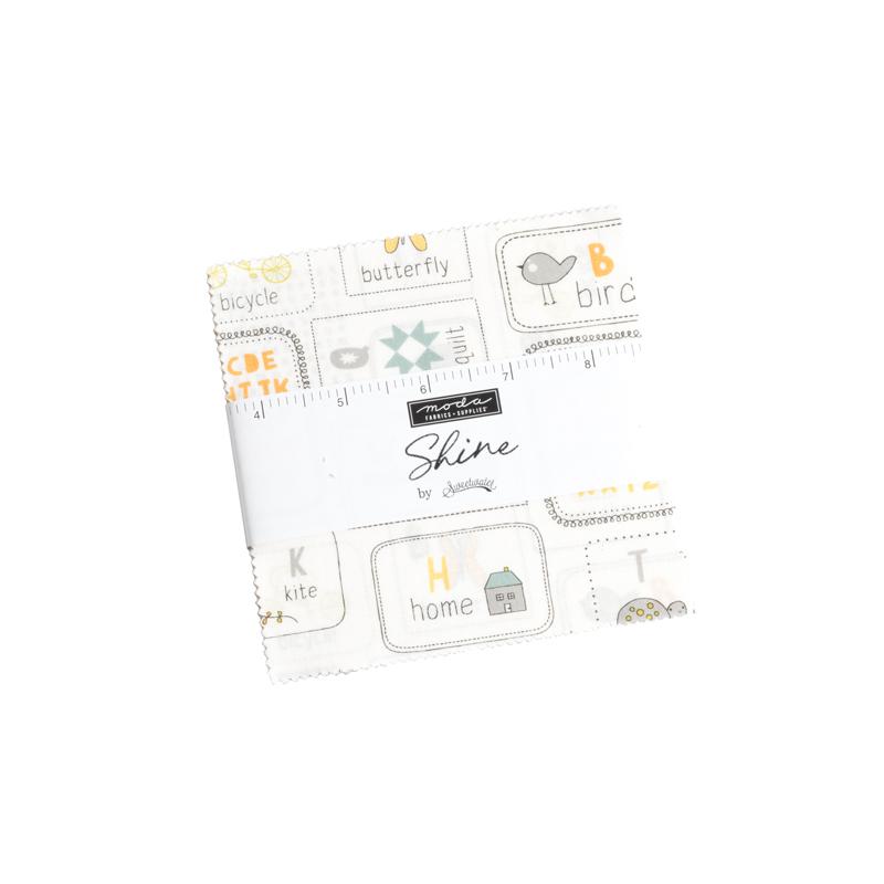 Shine 5" Squares Charm Pack Sweetwater Moda Cotton Fabric MD-55670PP