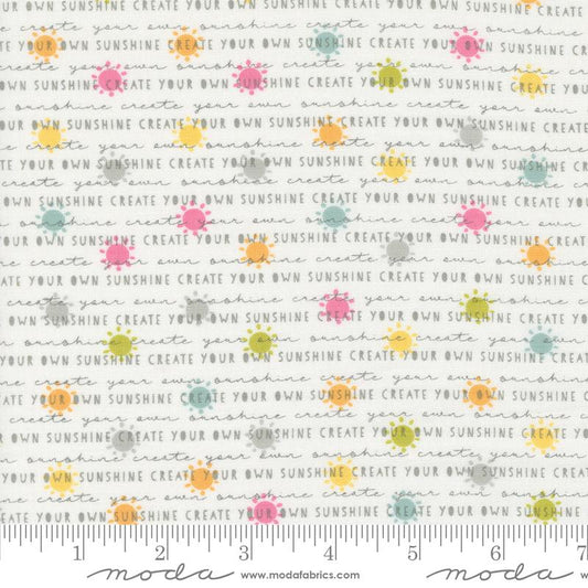 Shine Sunshine Text Words Cloud Multi Sweetwater Moda Cotton Fabric