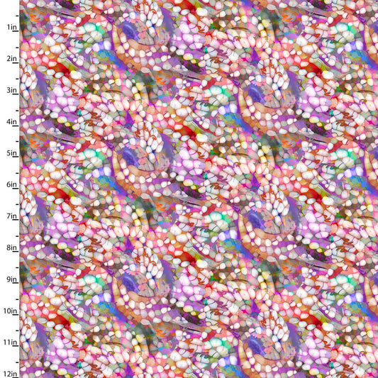 Shining Sea Octopus Texture Multi Connie Haley 3 Wishes Fabrics Cotton Fabric 3W-21687-MLT