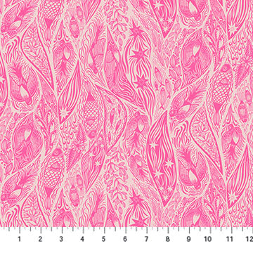 Shooting Star Current Bursting Pink Anna Maria Parry Northcott Cotton Fabric NC-AMT118-23L