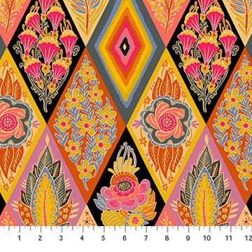 Shooting Star Socialite Honey Yellow Anna Maria Parry Northcott Cotton Fabric NC-AMT116-38L