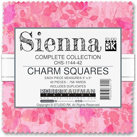 Sienna Charm Pack 5" Squares Studio RK Robert Kaufman Cotton Fabric RK-CHS-1144-42