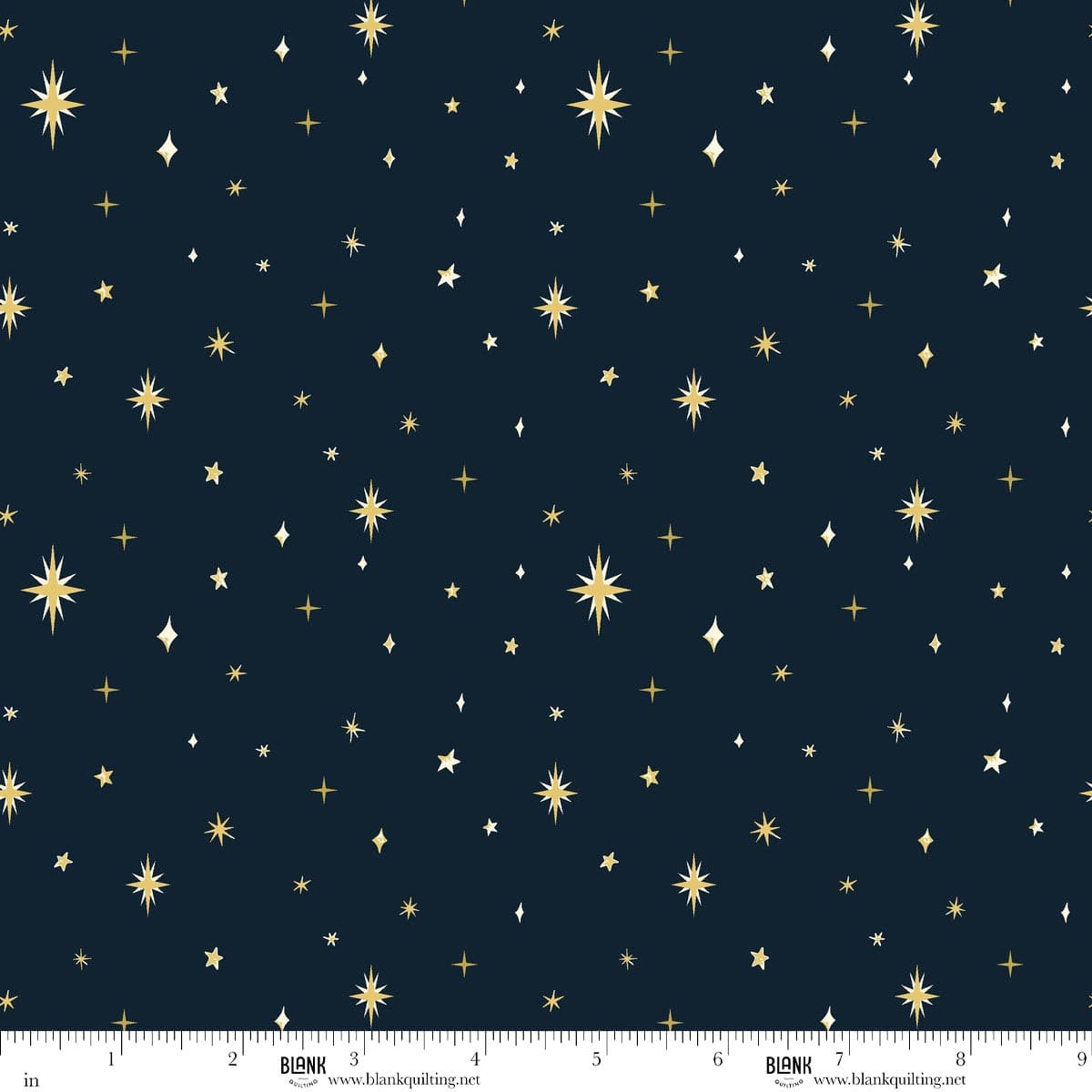 Silent Night Stars Navy Blue Studio 731 Blank Quilting Cotton Fabric BQ-4703-77 | US Fabric Shop