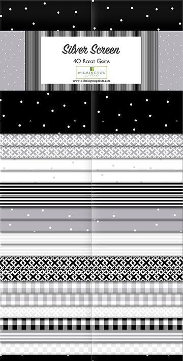 Silver Screen 2.5" Strips Karat Gems Wilmington Prints Cotton Fabric