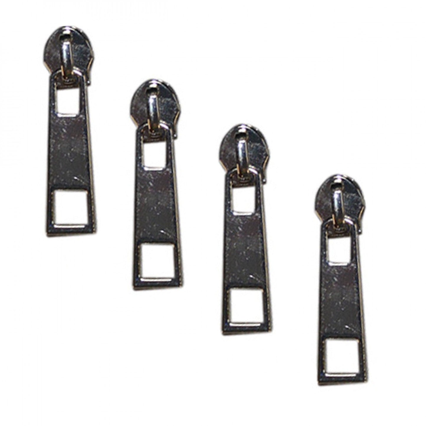 Silver Zipper Pulls Pack of 4 Decorating Diva DD-PUL-SLV