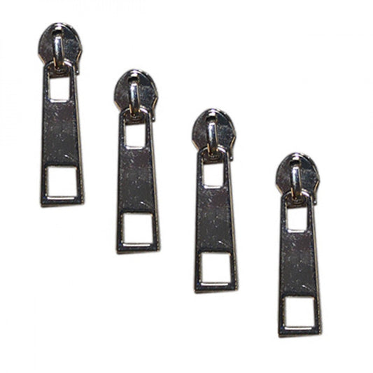 Silver Zipper Pulls Pack of 4 Decorating Diva DD-PUL-SLV