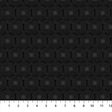 Simply Neutral 2 Hexagon Geo Gray Black Northcott Cotton Fabric