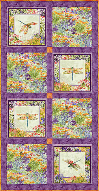 Dragonfly Dance Simply Frames Wall Hanging Henry Glass - FREE FABRIC REQUIREMENTS