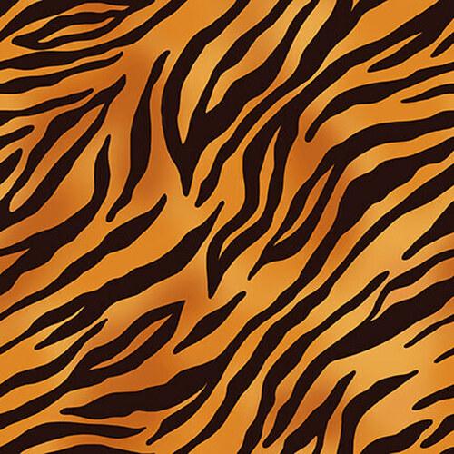 Skin Deep Tiger Prints Rust Brown Blank Quilting Cotton Fabric
