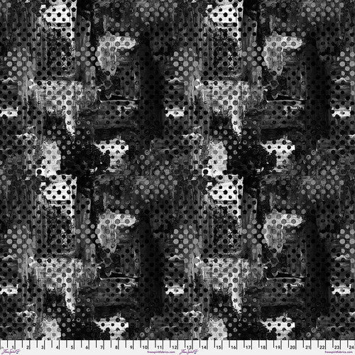 Skylights Mixed Media Black Sue Penn Free Spirit Cotton Fabric FS-PWSP089.BLACK