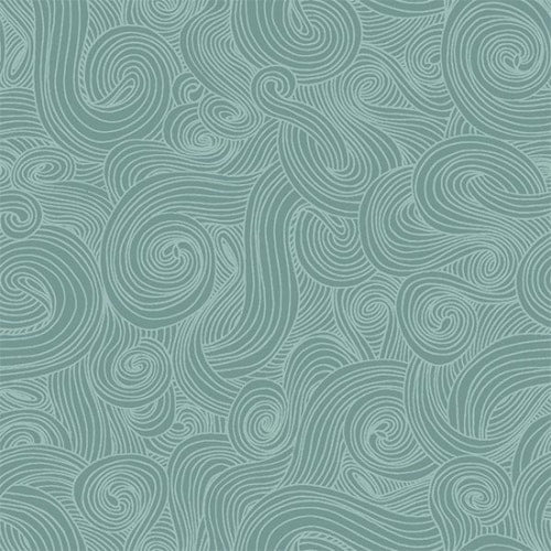 Just Color! Slate Green Gray Swirl Studio E Cotton Fabric SE 1351 Slate