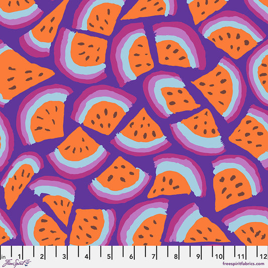 Slice Purple Brandon Mably August 2025 Kaffe Fassett Collective Free Spirit Cotton Fabric FS-PWBM101.PURPLE