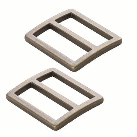 Slider Flat Widemouth 1" Antique Brass 2ct ByAnnie BYA-HAR1SLABTWO | US Fabric Shop