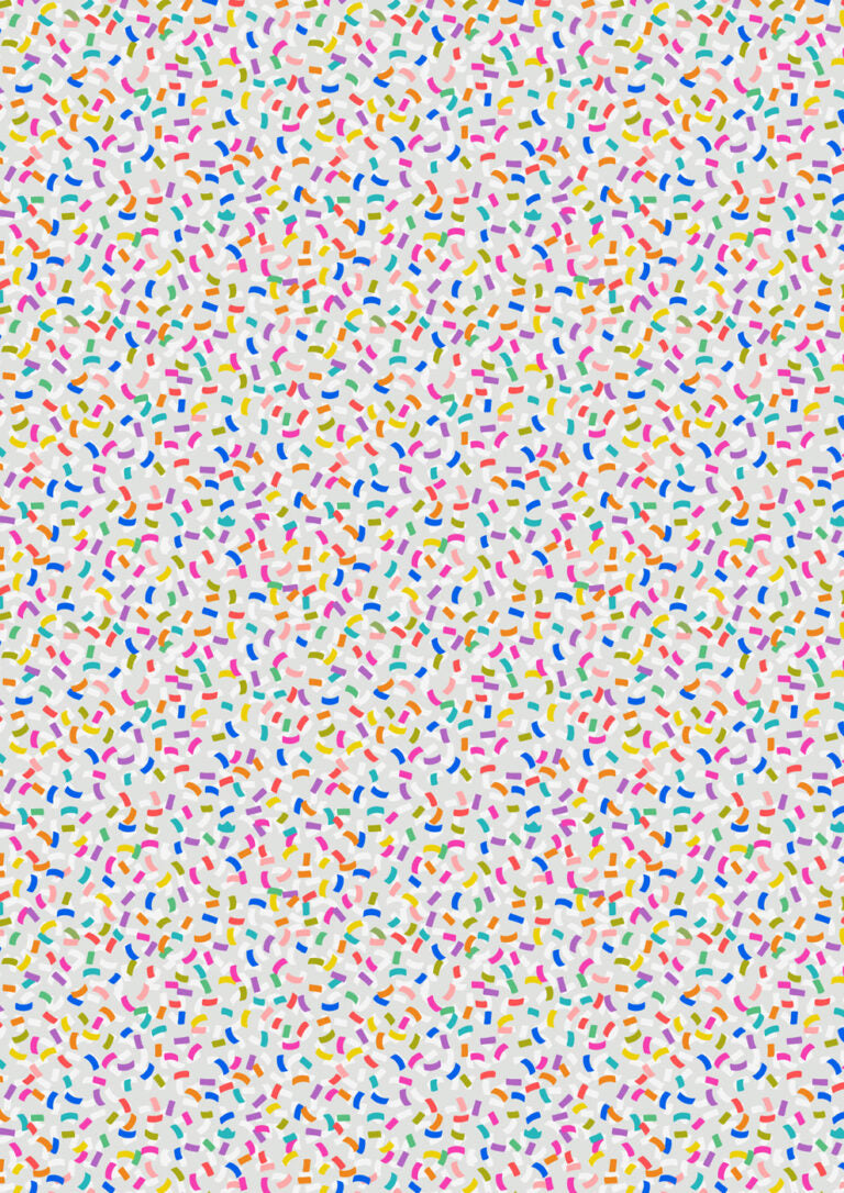 Small Things...Celebration Confetti Multi Grey Lewis and Irene Cotton Fabric LI-SM133A