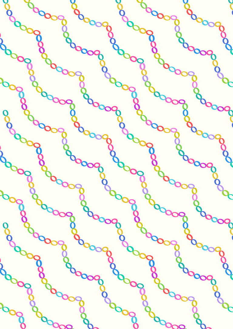 Small Things...Celebration Paper Chains Multi Ivory Lewis and Irene Cotton Fabric LI-SM134