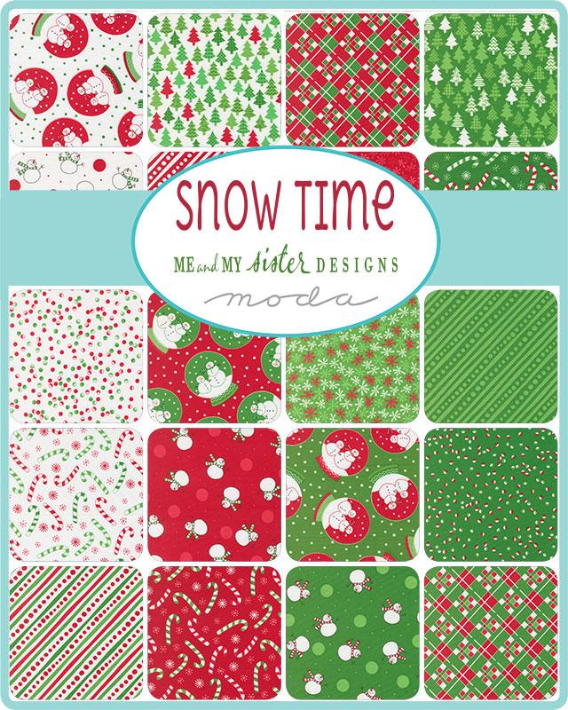Snow Time 5" Squares Charm Pack Me and My Sister Designs Moda Cotton Fabric MD-22500PP