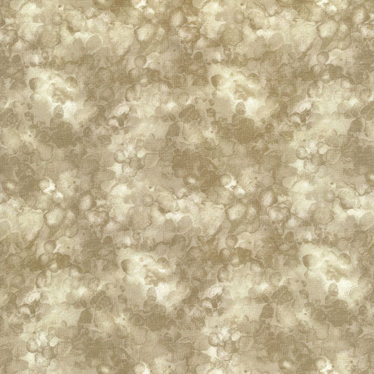 Solid-ish Watercolor Texture Khaki Kimberly Einmo Timeless Treasures Cotton Fabric TT-KIM-C6100-KHAKI