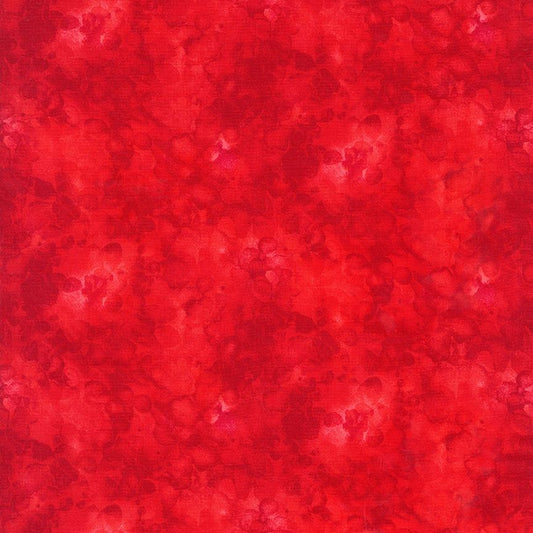 Solid-ish Watercolor Texture Tomato Red Kimberly Einmo Timeless Treasures Cotton Fabric  TT-KIM-C6100-TOMATO