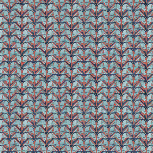 Sophisti-Cats Stylized Butterflies Light Blue Lesley Anne Ivory Blank Quilting Cotton Fabric