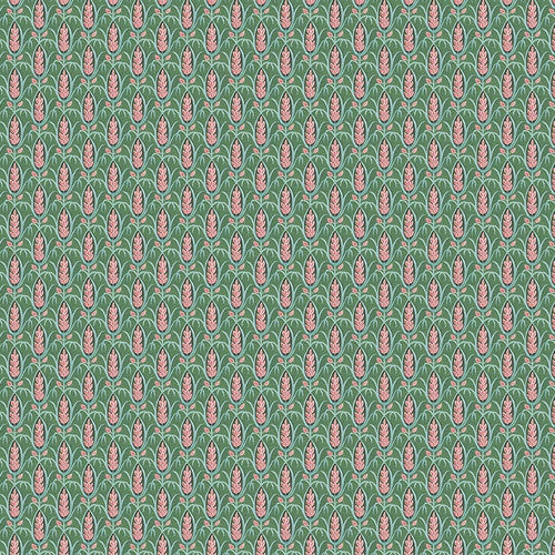 Sophisti-Cats Stylized Wheat Green Lesley Anne Ivory Blank Quilting Cotton Fabric