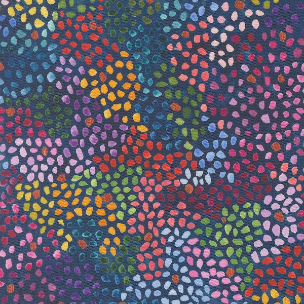 Soulstice Tiny Treasures Navy Create Joy Project Moda Cotton Fabric MD-39871-12