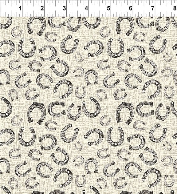 Southwest Minis HorseshoeCream Jason Yenter In The Beginning Cotton Fabric ITB-6SWM-1 | US Fabric Shop