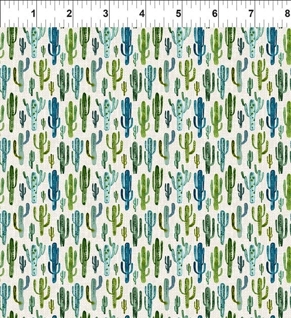 Southwest Minis Modern CactusMulti Jason Yenter In The Beginning Cotton Fabric ITB-17SWM-1 | US Fabric Shop