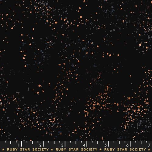 Speckled Metallic Black Gold Ruby Star Society Moda Cotton Fabric  MD RS5027-61M