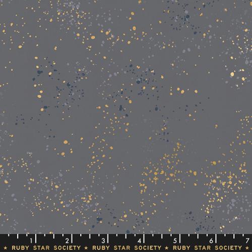 Speckled Metallic Cloud Grey Ruby Star Society Moda Cotton Fabric MD RS5027-60M