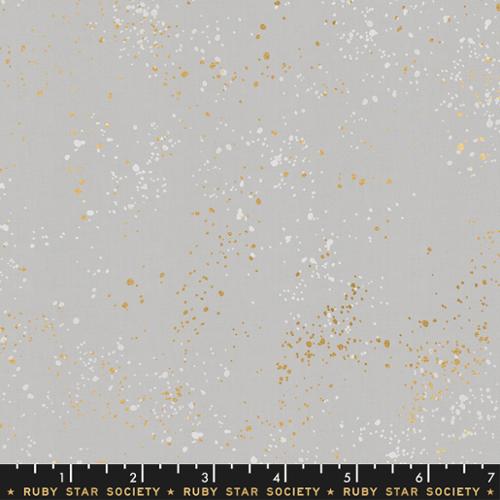 Speckled Metallic Dove Grey Ruby Star Society Moda Cotton Fabric MD RS5027-59M