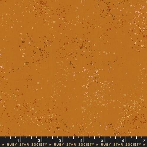Speckled Metallic Earth Brown Ruby Star Society Moda Cotton Fabric MD RS5027-26M