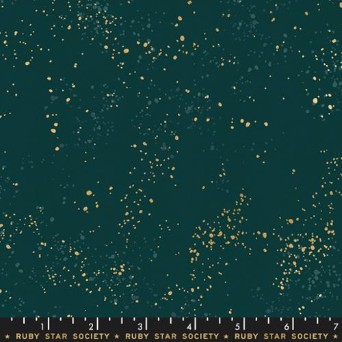 Speckled Metallic Pine Green Ruby Star Society Moda Cotton Fabric MD RS5027-58M