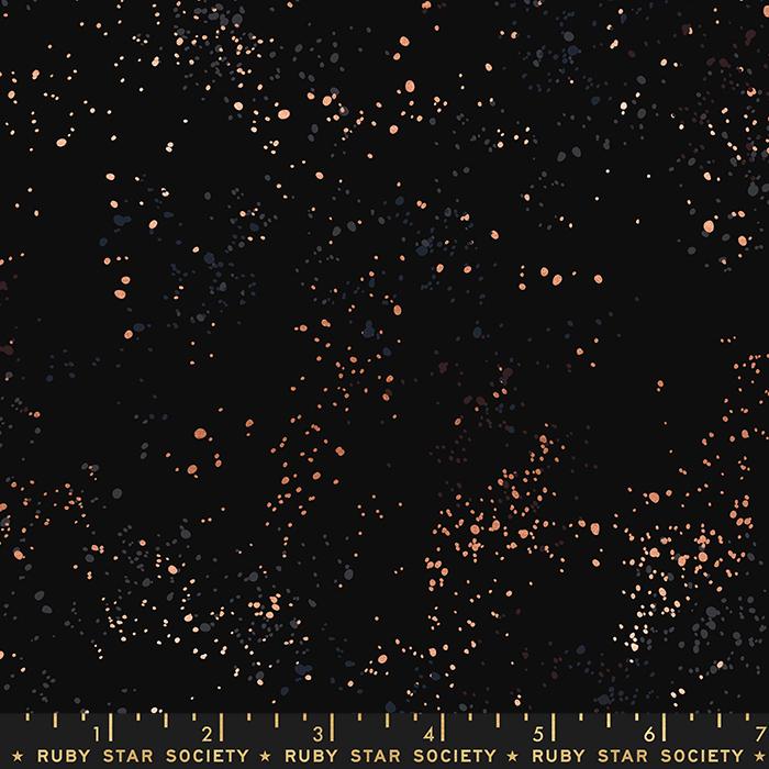 Speckled Metallic 108" Wide back Black Rashida Coleman Hale Ruby Star Society Moda Cotton Fabric