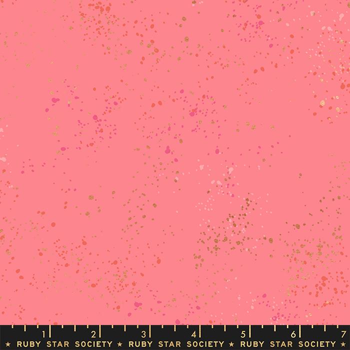 Speckled Metallic Sorbet Pink Rashida Coleman Hale Ruby Star Society Moda Cotton Fabric MD-RS5027-92M