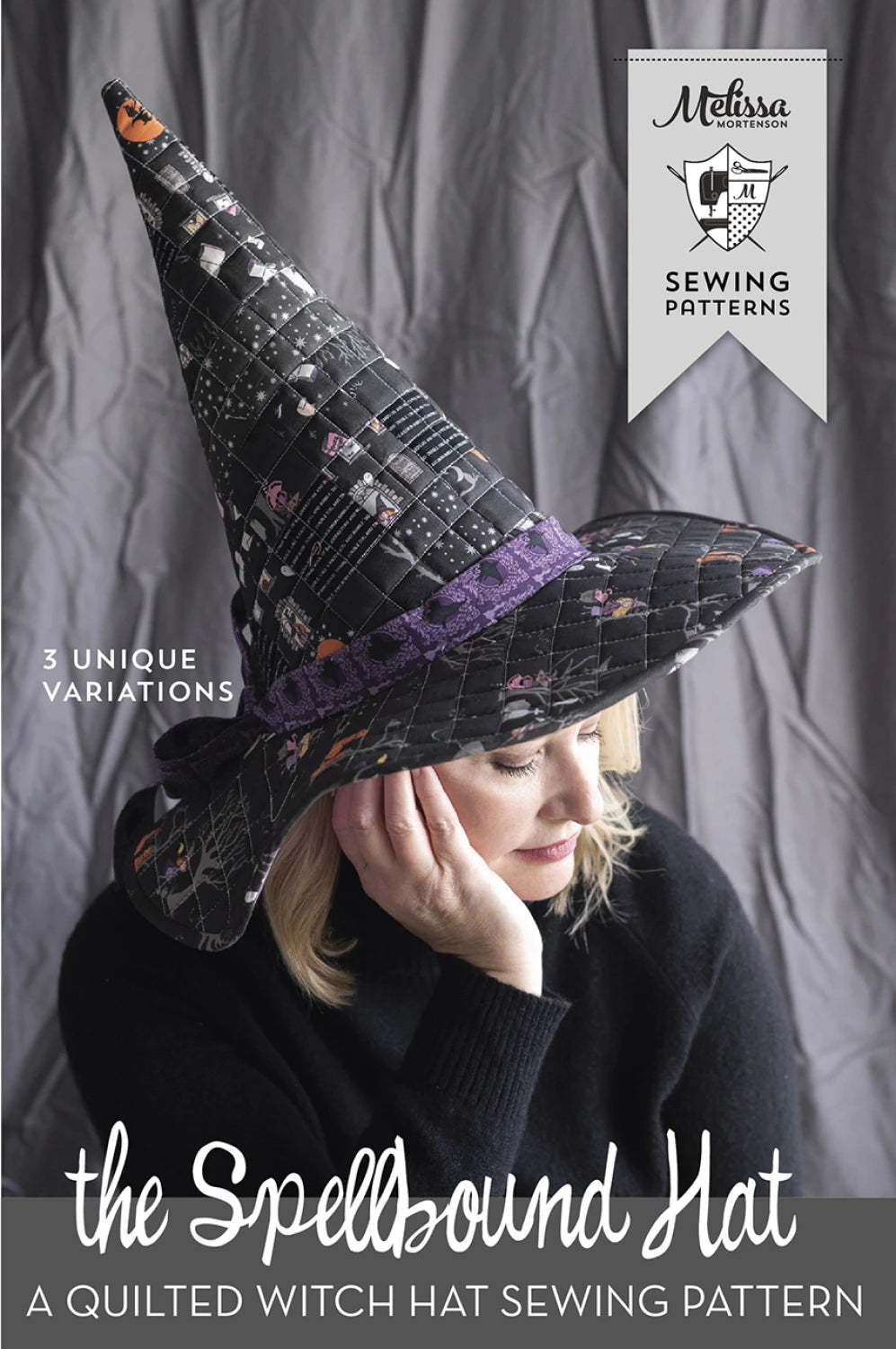 Spellbound Hat Quilted Witch Hat Sewing Pattern Melissa Mortenson MMPDC-4863