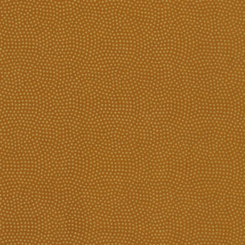 Spin Dot Caramel Metallic Timeless Treasures Cotton Fabric