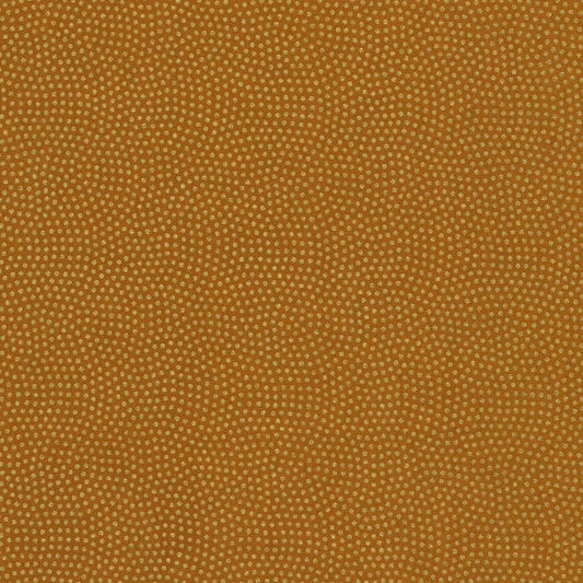 Spin Dot Caramel Metallic Timeless Treasures Cotton Fabric