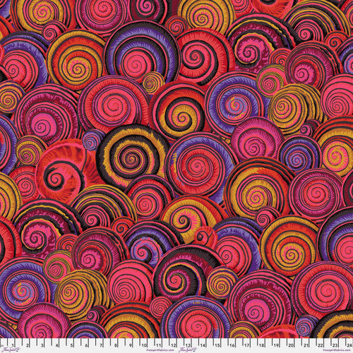 Spiral Shells Red Philip Jacobs Stash Kaffe Fassett Collective Free Spirit Cotton Fabric FS-PWPJ073.REDXX