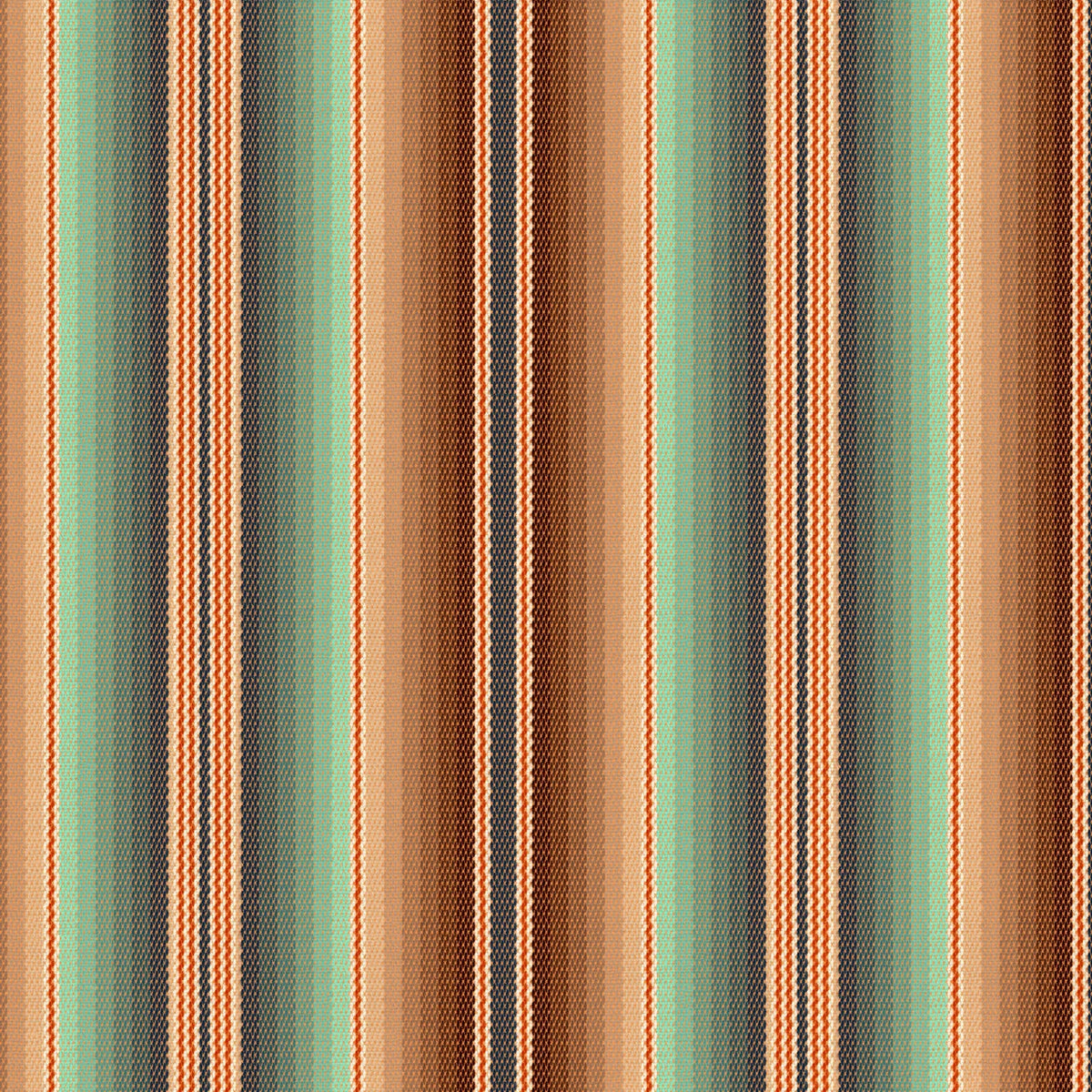 Spirit Serape Stripes Mint Green Brown Paintbrush Studios Cotton Fabric PBS-120-25859