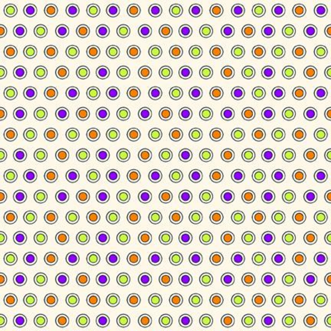 Spooktacular Dots Cream Desiree's Design Quilting Treasures Cotton Fabric QT-2600-30319-E
