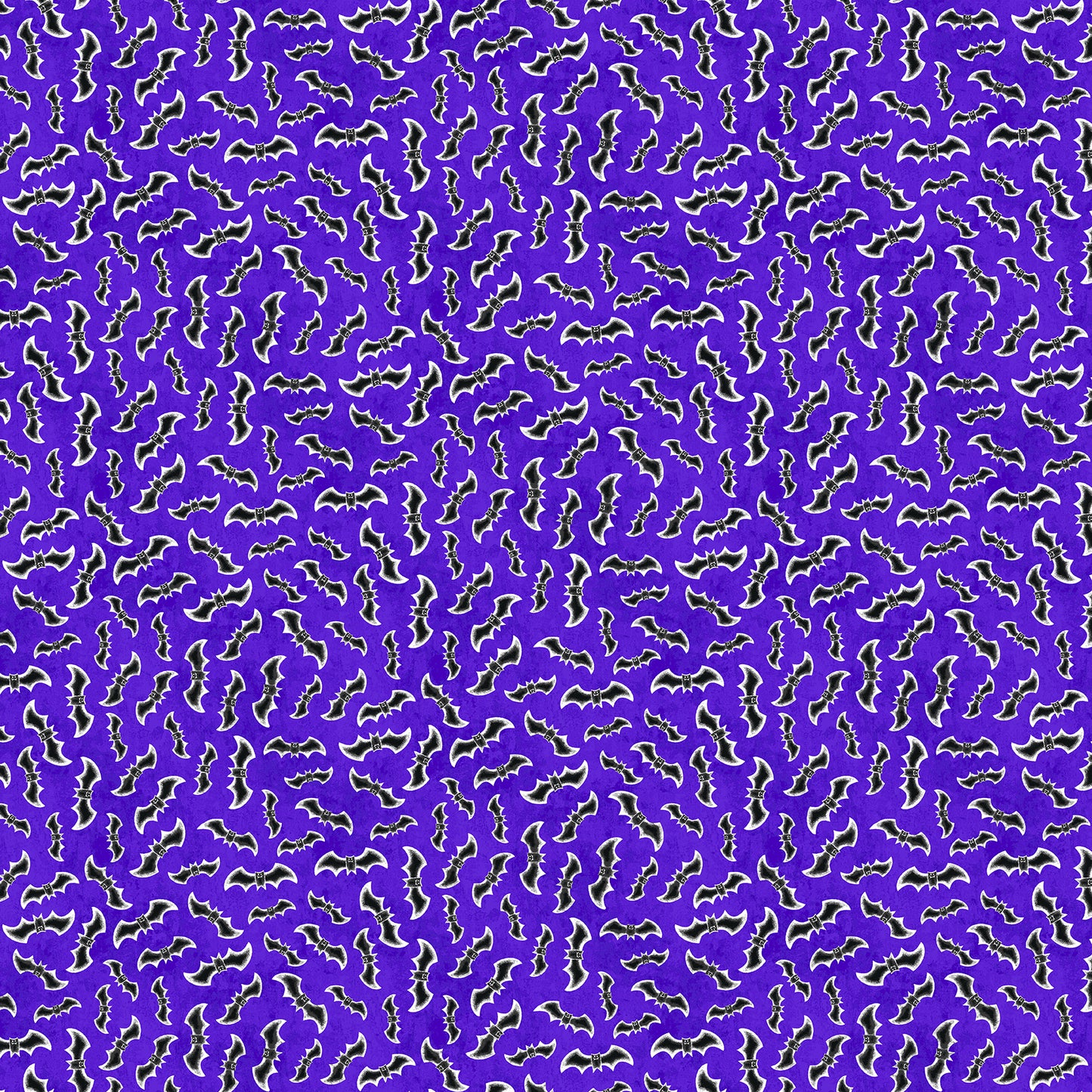 Spooky Friends Tossed Bat Purple Sharla Fults Studio E Cotton Fabric SE-7057G-59