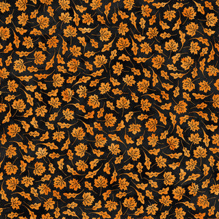 Spooky Hallow Falling Leaves Orange Maywood Studio Cotton Fabrics MS-MASD10366-O