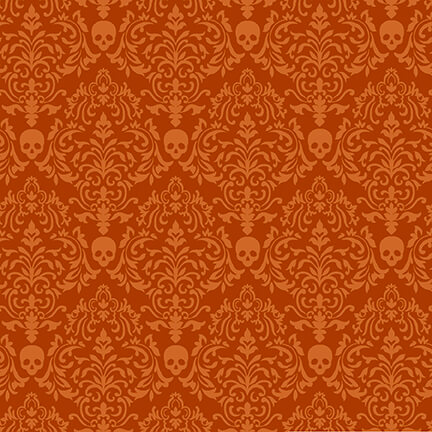 Spooky Night Spooky Small Damask Grace Popp Studio E Cotton Fabric