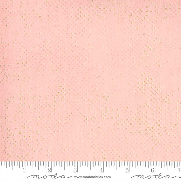 Spotted Metallic Bubblegum Pink Zen Chic Moda Cotton Fabric MD 1660 142M