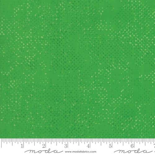 Spotted Kelly Green Zen Chic Moda Cotton Fabric MD 1660 50