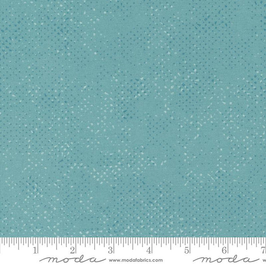 Spotted Dusty Teal Aqua Zen Chic Moda Cotton Fabric MD-1660-77